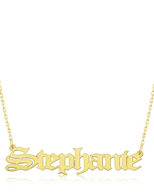 14 kt Gold Name Necklace For Gift