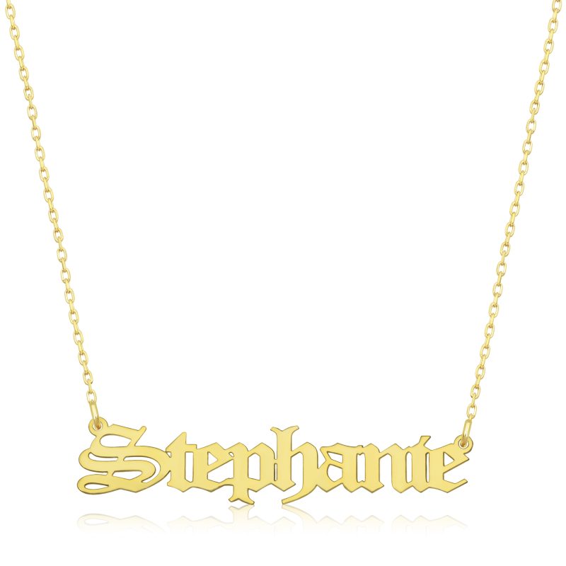 14 kt Gold Name Necklace For Gift