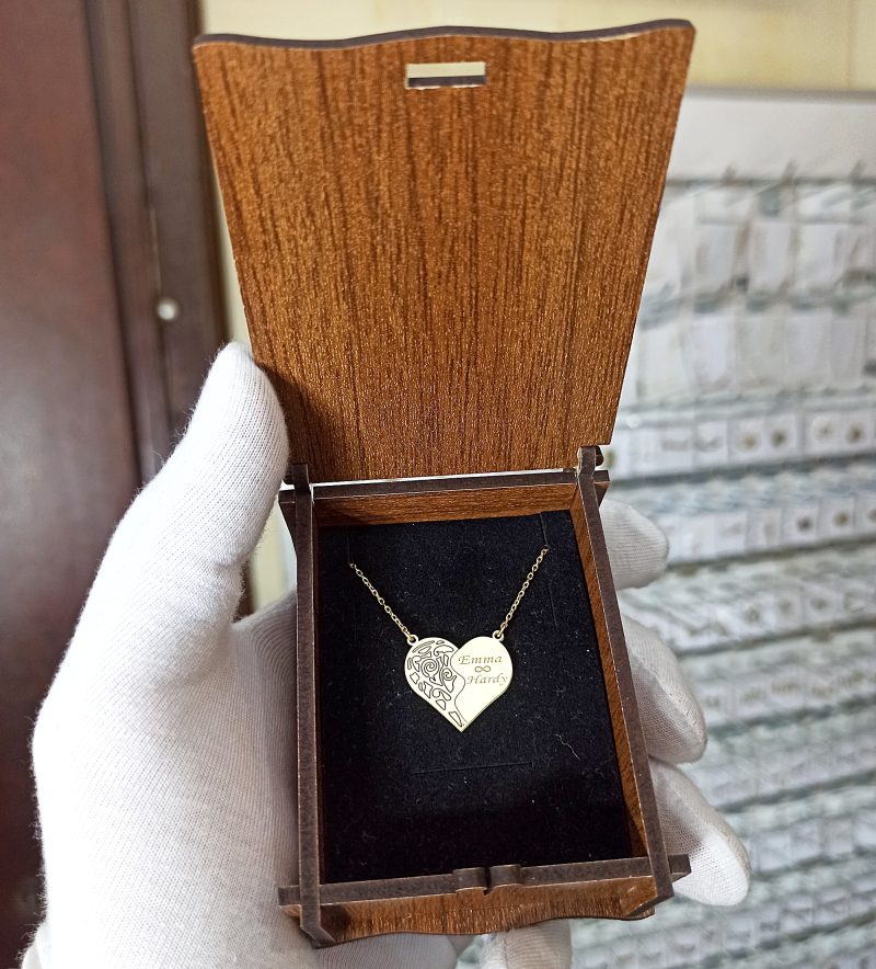 Kalpli İsimli Kolye 925 Ayar Gümüş - Görsel 2