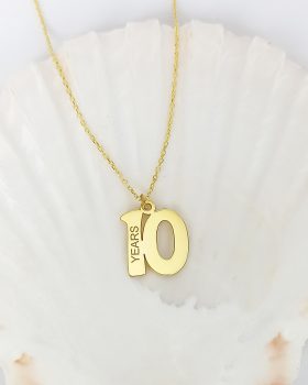 925 Ayar Gümüş Uğurlu Sayı İsimli Kolye