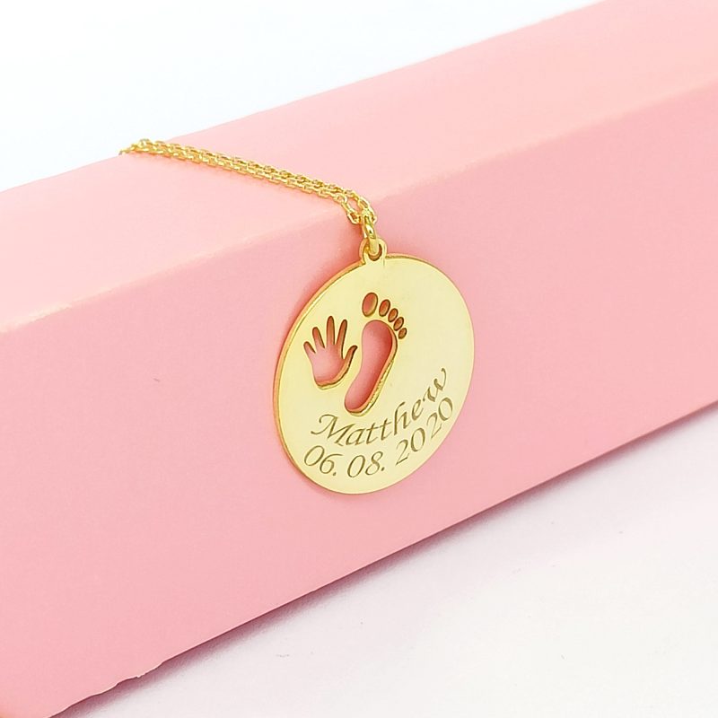 Handprint Name Necklace