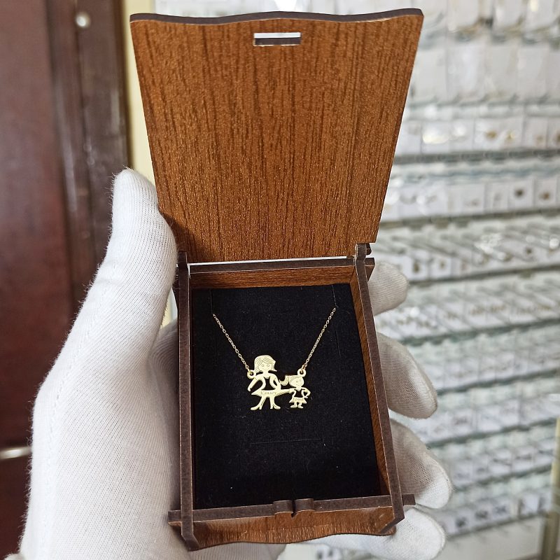 Anne ve Kız Çocuk Aile İsimli Kolye 925 Gümüş - Görsel 6