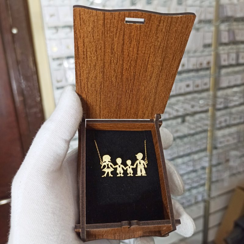 Gümüş İsimli Kolye Anne Baba İki Erkek Çocuk - Görsel 5