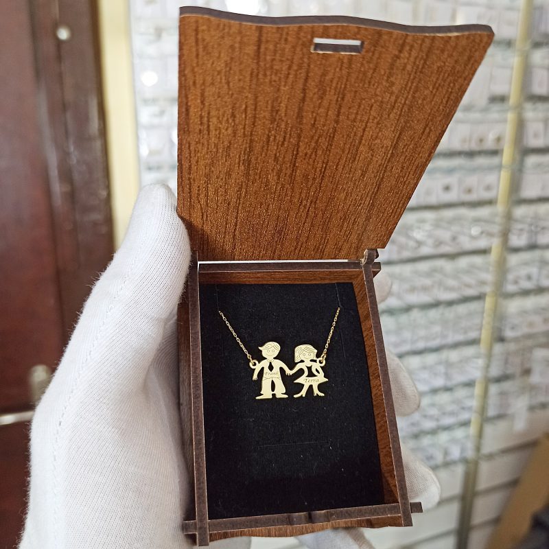 Anne ve Baba Aile İsimli Kolye 925 Ayar Gümüş - Görsel 5