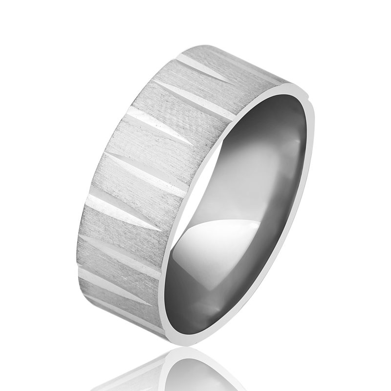 Tekli Erkek Alyans Yüzük 925 Ayar Gümüş DZG703