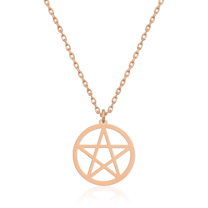 Pentagram Kolye 925 Ayar Gümüş DZG760