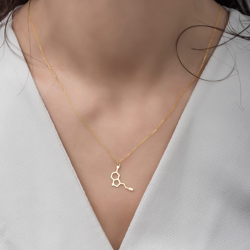 14 Ayar Altın Serotonin Kolye DZG836