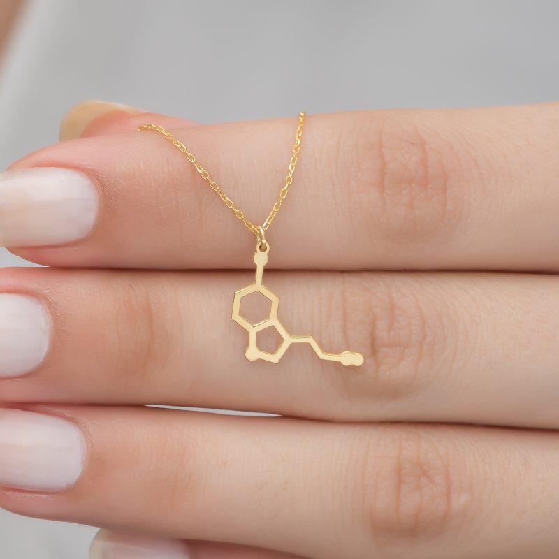 14 Ayar Altın Serotonin Kolye DZG836 - Görsel 4