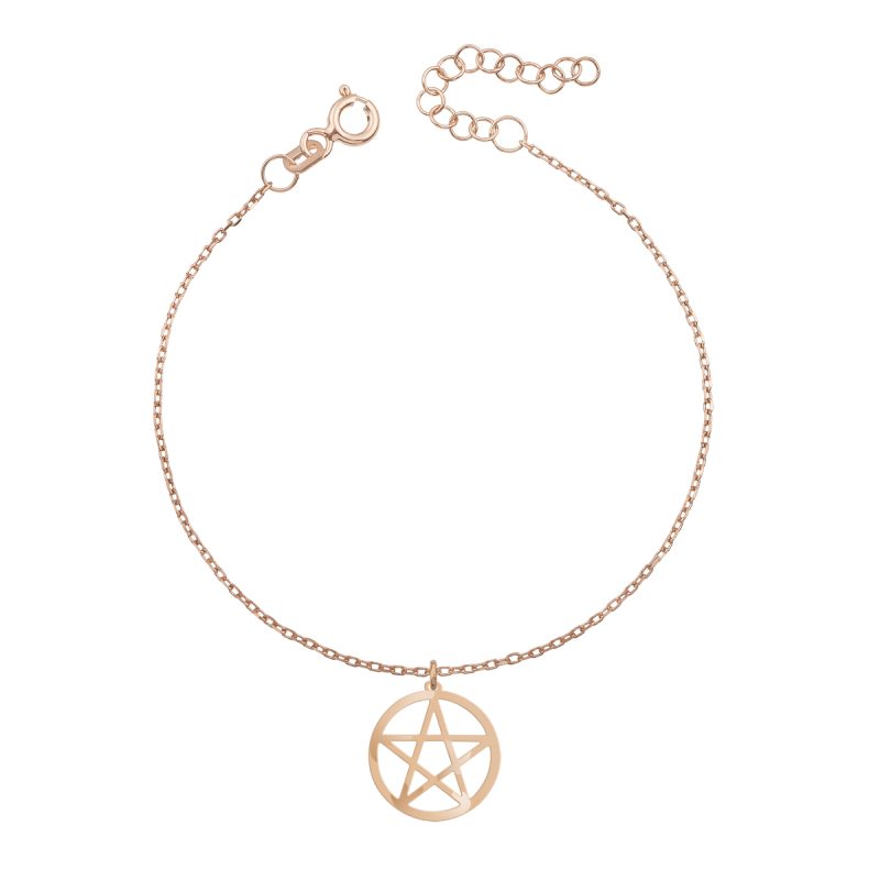 Pentagram Bileklik 925 Ayar Gümüş DZG962 - Görsel 2
