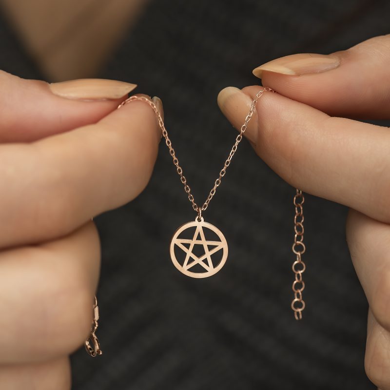 Pentagram Bileklik 925 Ayar Gümüş DZG962 - Görsel 5