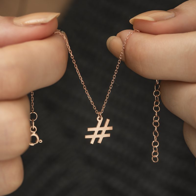 Hashtag Bileklik 925 Ayar Gümüş DZG966 - Görsel 5